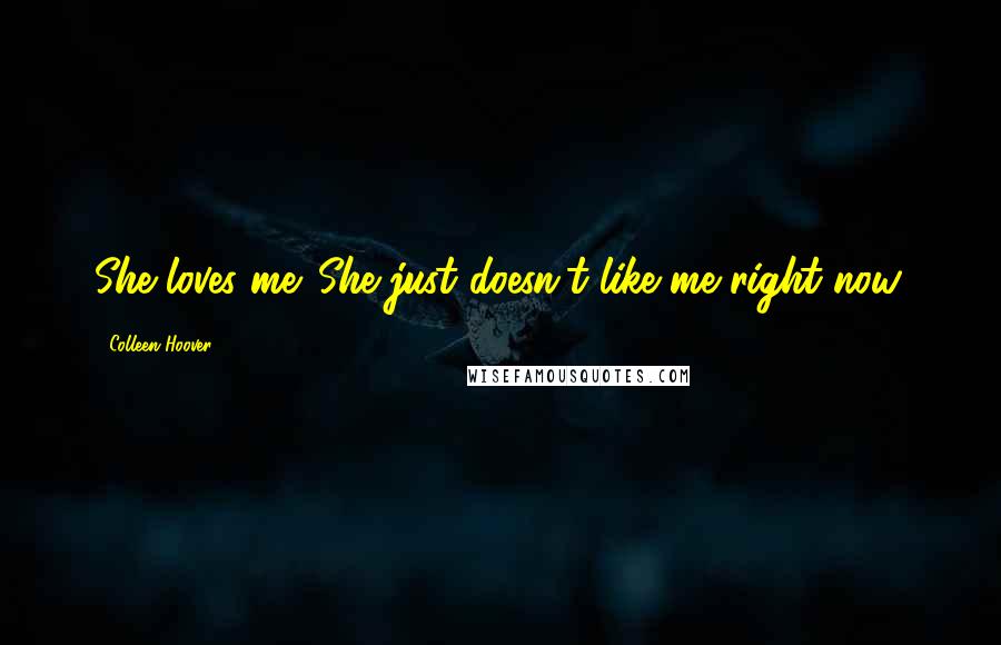 Colleen Hoover Quotes: She loves me. She just doesn't like me right now.
