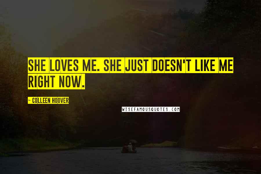 Colleen Hoover Quotes: She loves me. She just doesn't like me right now.