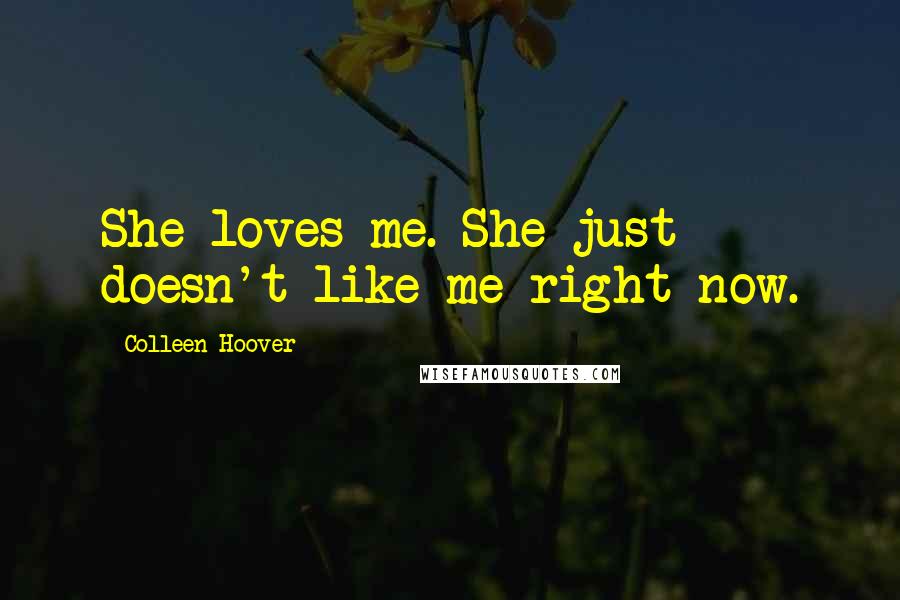 Colleen Hoover Quotes: She loves me. She just doesn't like me right now.