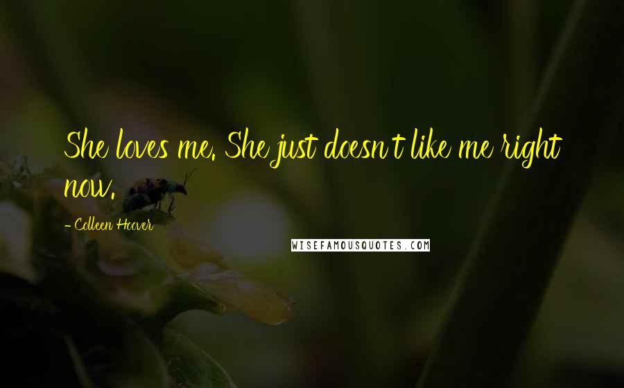 Colleen Hoover Quotes: She loves me. She just doesn't like me right now.