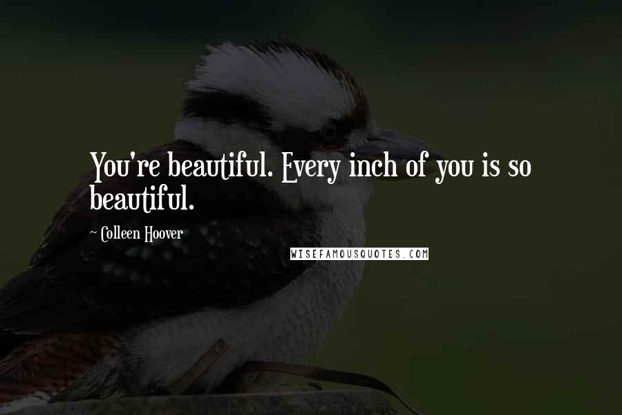 Colleen Hoover Quotes: You're beautiful. Every inch of you is so beautiful.