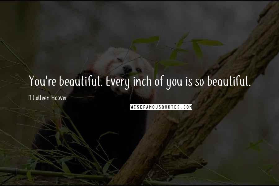 Colleen Hoover Quotes: You're beautiful. Every inch of you is so beautiful.