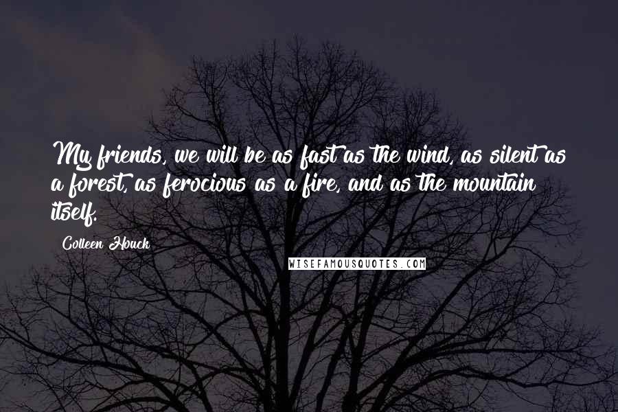 Colleen Houck Quotes: My friends, we will be as fast as the wind, as silent as a forest, as ferocious as a fire, and as the mountain itself.