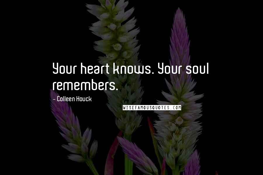 Colleen Houck Quotes: Your heart knows. Your soul remembers.