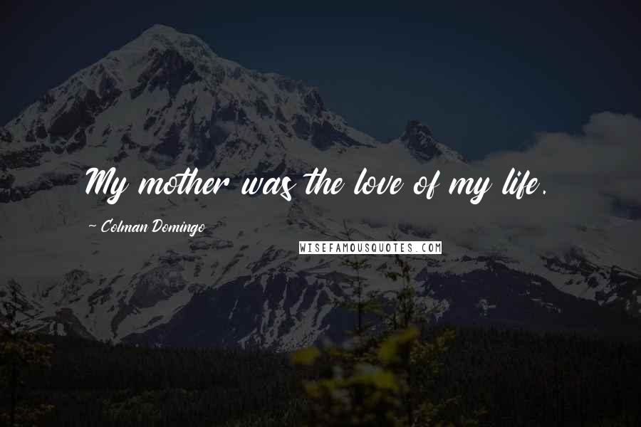 Colman Domingo Quotes: My mother was the love of my life.