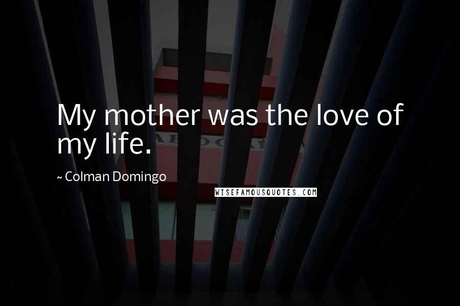 Colman Domingo Quotes: My mother was the love of my life.