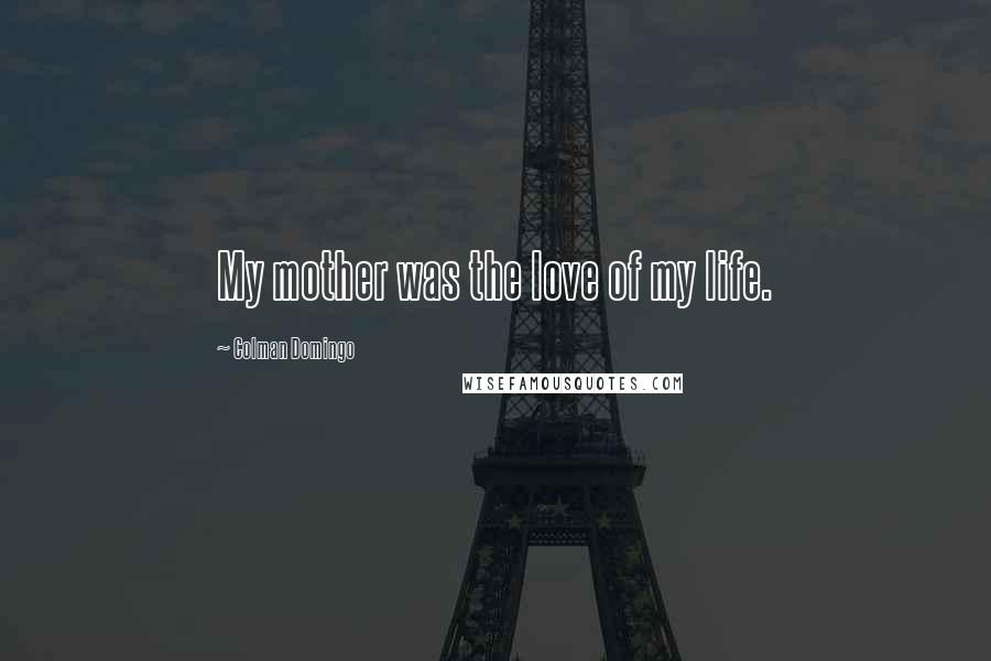 Colman Domingo Quotes: My mother was the love of my life.