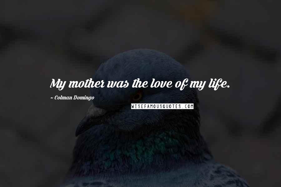 Colman Domingo Quotes: My mother was the love of my life.