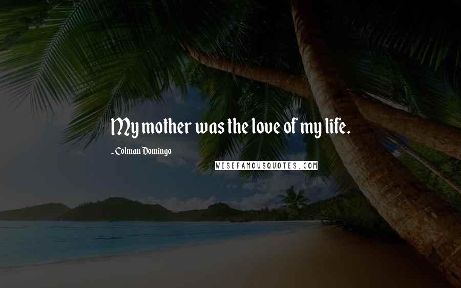 Colman Domingo Quotes: My mother was the love of my life.