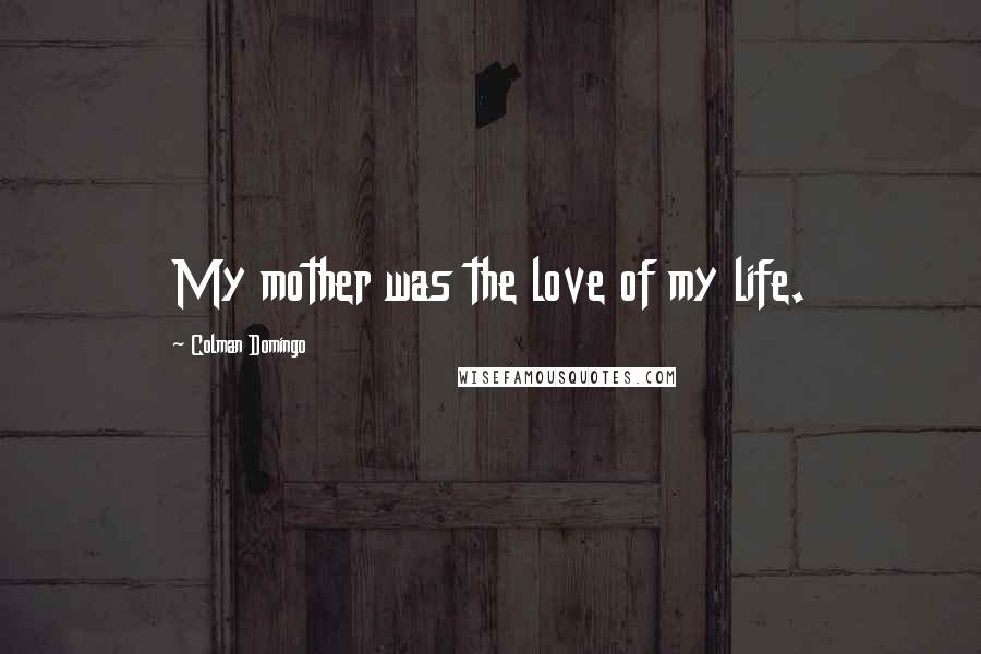 Colman Domingo Quotes: My mother was the love of my life.