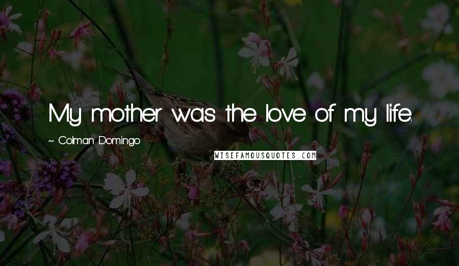 Colman Domingo Quotes: My mother was the love of my life.