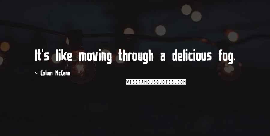 Colum McCann Quotes: It's like moving through a delicious fog.