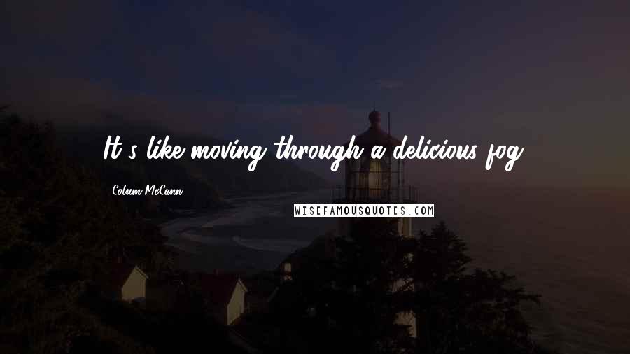 Colum McCann Quotes: It's like moving through a delicious fog.