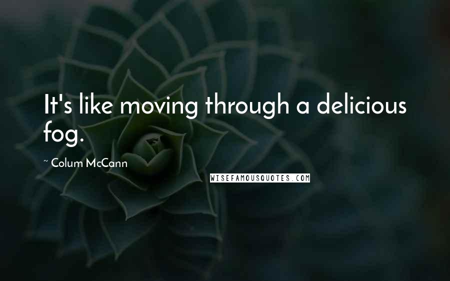 Colum McCann Quotes: It's like moving through a delicious fog.