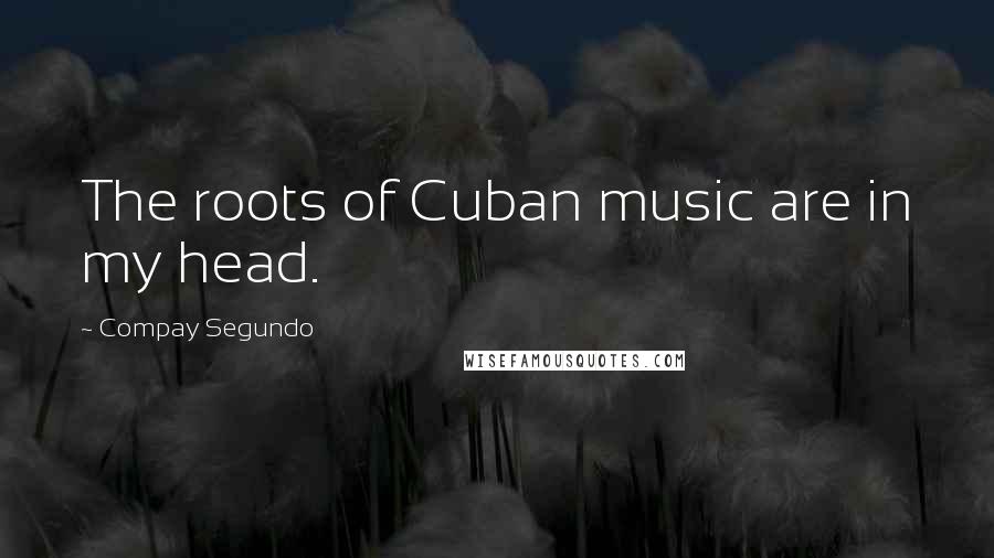 Compay Segundo Quotes: The roots of Cuban music are in my head.