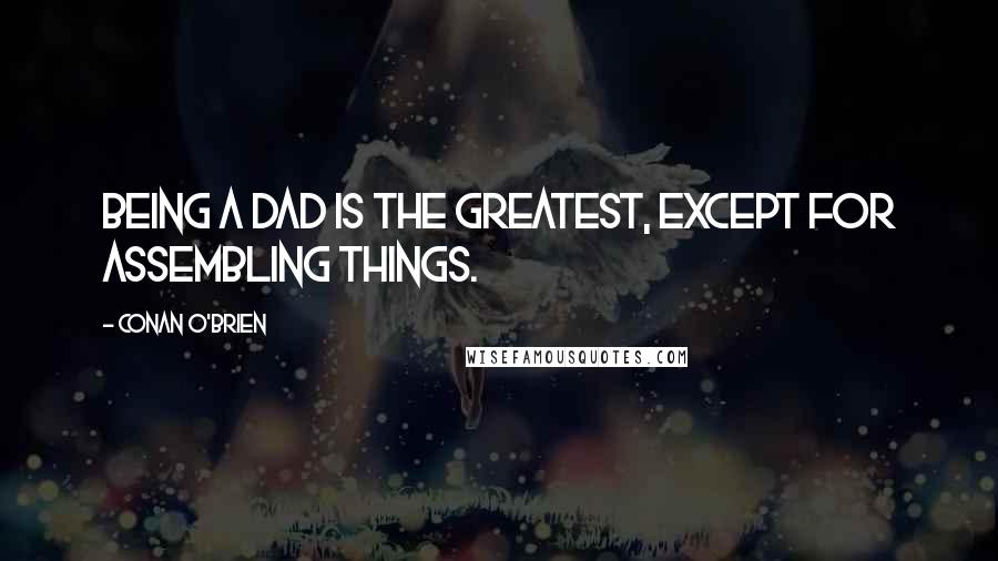 Conan O'Brien Quotes: Being a Dad is the greatest, except for assembling things.