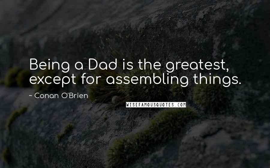 Conan O'Brien Quotes: Being a Dad is the greatest, except for assembling things.