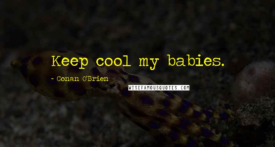 Conan O'Brien Quotes: Keep cool my babies.