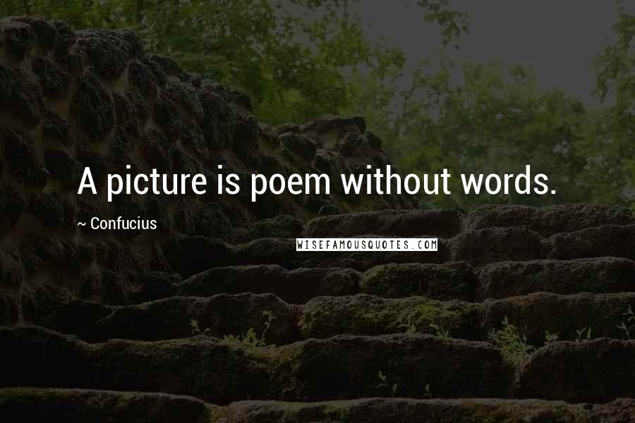 Confucius Quotes: A picture is poem without words.