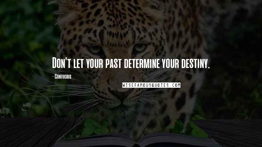 Confucius Quotes: Don't let your past determine your destiny.