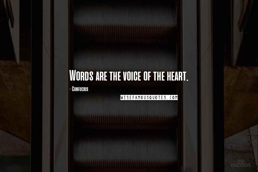 Confucius Quotes: Words are the voice of the heart.