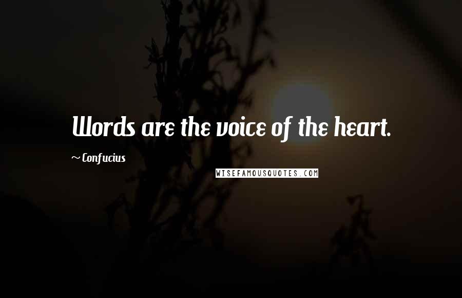 Confucius Quotes: Words are the voice of the heart.