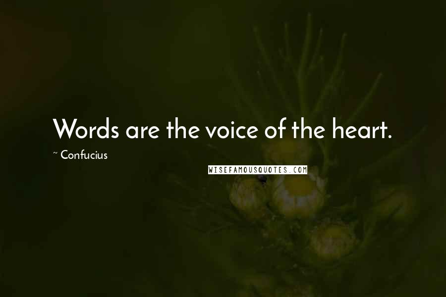 Confucius Quotes: Words are the voice of the heart.