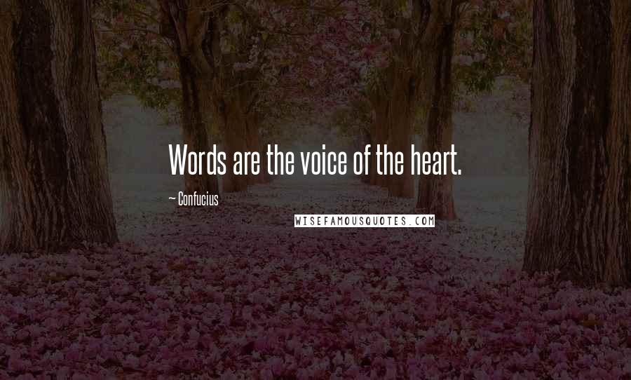 Confucius Quotes: Words are the voice of the heart.