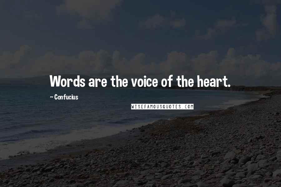 Confucius Quotes: Words are the voice of the heart.