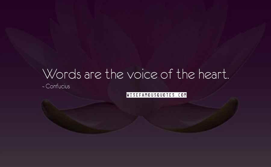 Confucius Quotes: Words are the voice of the heart.