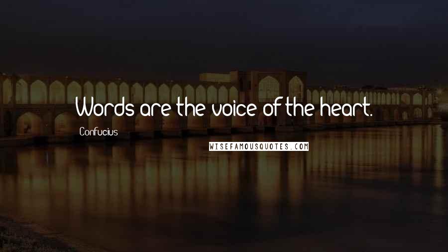 Confucius Quotes: Words are the voice of the heart.