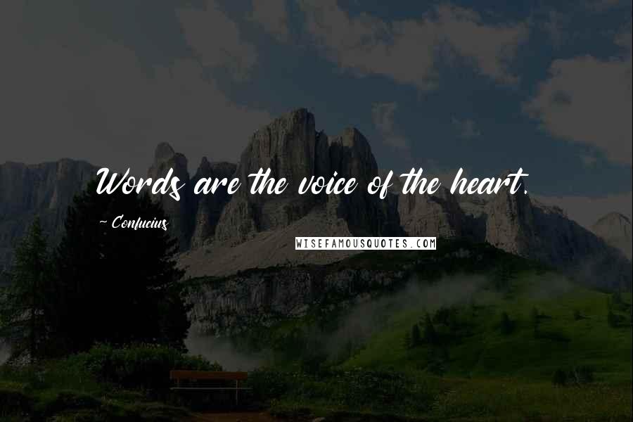 Confucius Quotes: Words are the voice of the heart.