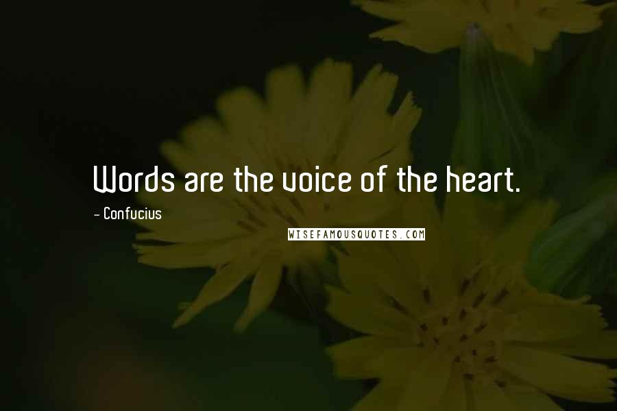 Confucius Quotes: Words are the voice of the heart.