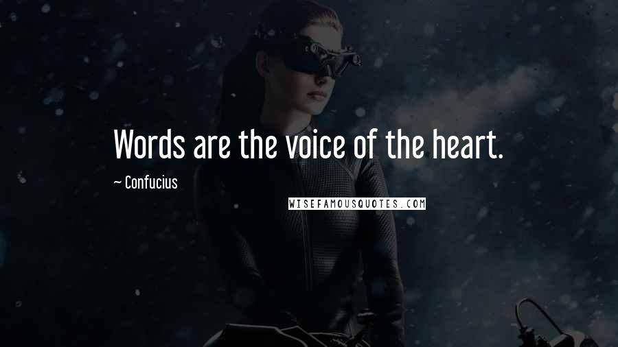 Confucius Quotes: Words are the voice of the heart.