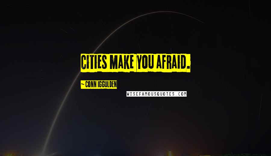 Conn Iggulden Quotes: Cities make you afraid.