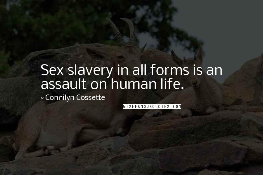 Connilyn Cossette Quotes: Sex slavery in all forms is an assault on human life.