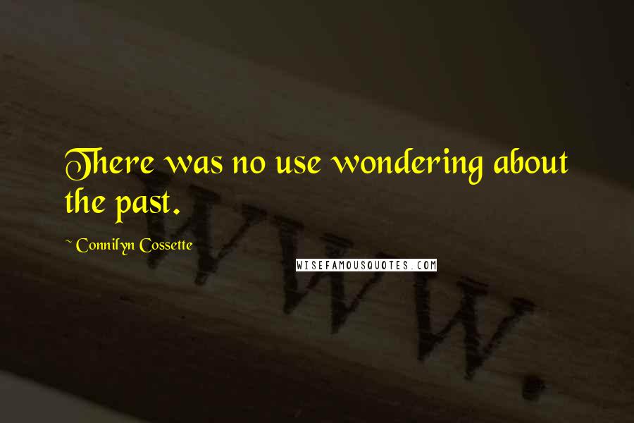 Connilyn Cossette Quotes: There was no use wondering about the past.