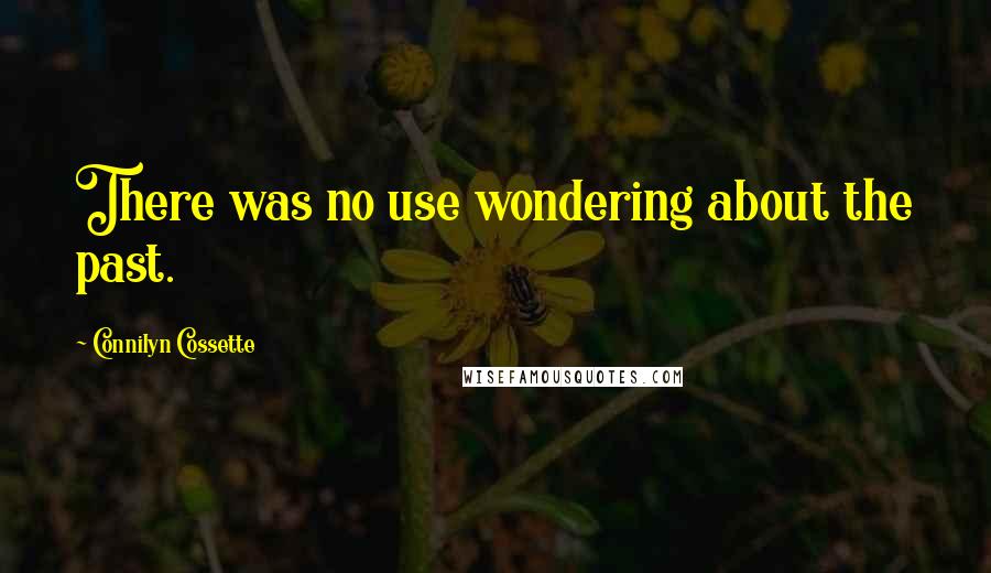 Connilyn Cossette Quotes: There was no use wondering about the past.