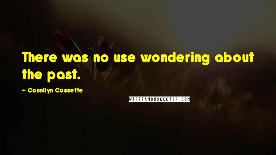 Connilyn Cossette Quotes: There was no use wondering about the past.