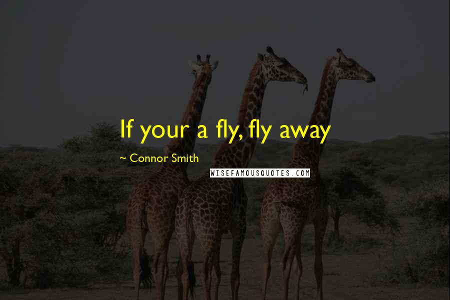 Connor Smith Quotes: If your a fly, fly away