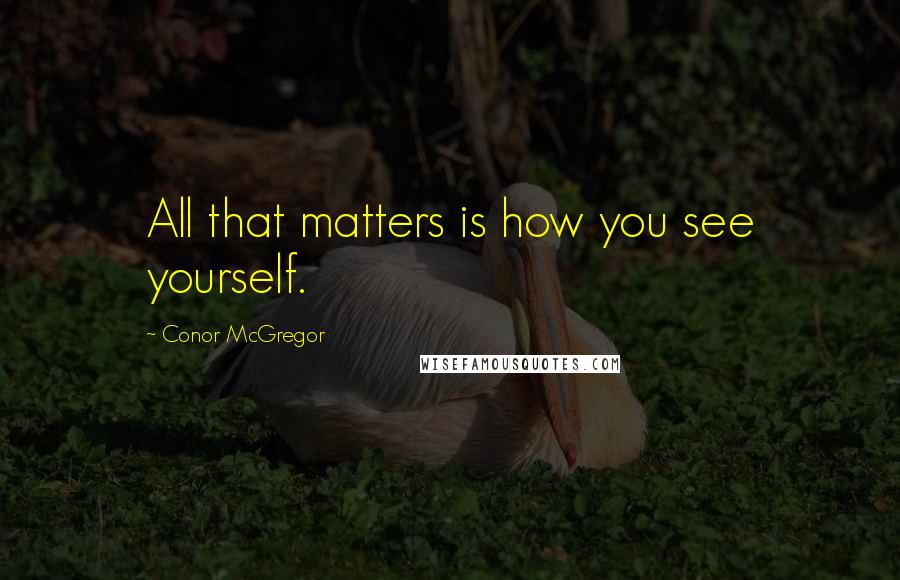 Conor McGregor Quotes: All that matters is how you see yourself.