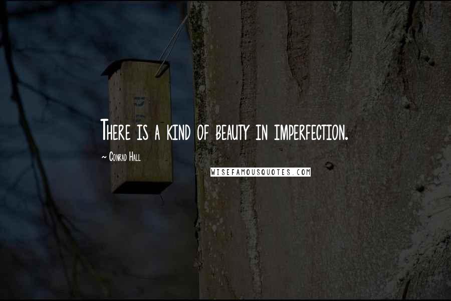 Conrad Hall Quotes: There is a kind of beauty in imperfection.