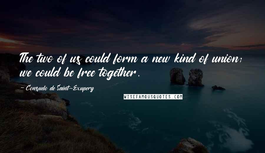 Consuelo De Saint-Exupery Quotes: The two of us could form a new kind of union; we could be free together.