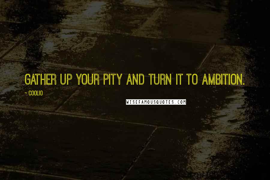 Coolio Quotes: Gather up your pity and turn it to ambition.