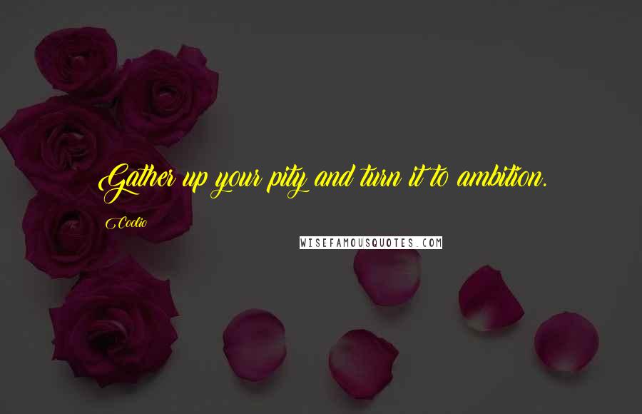 Coolio Quotes: Gather up your pity and turn it to ambition.