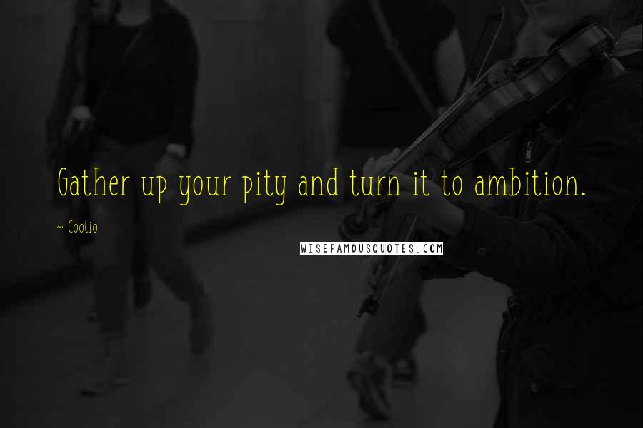 Coolio Quotes: Gather up your pity and turn it to ambition.