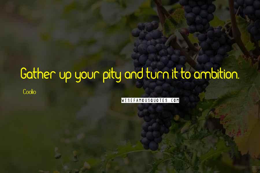 Coolio Quotes: Gather up your pity and turn it to ambition.