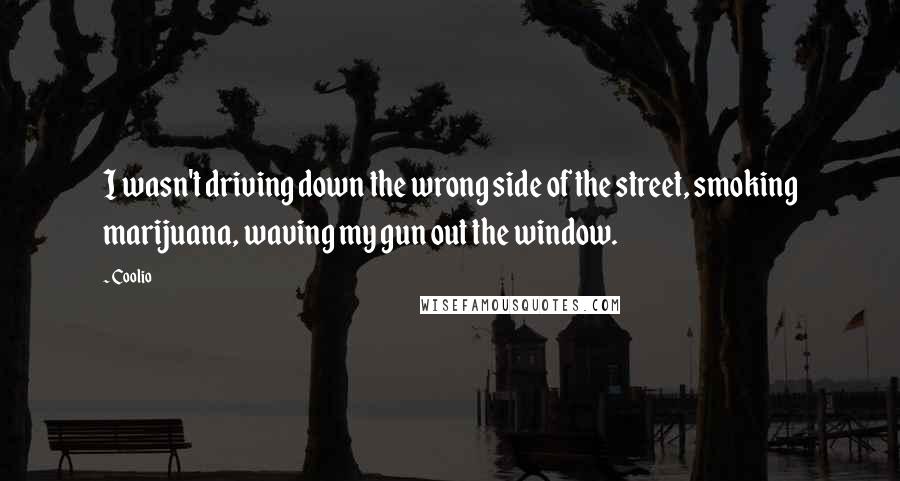 Coolio Quotes: I wasn't driving down the wrong side of the street, smoking marijuana, waving my gun out the window.