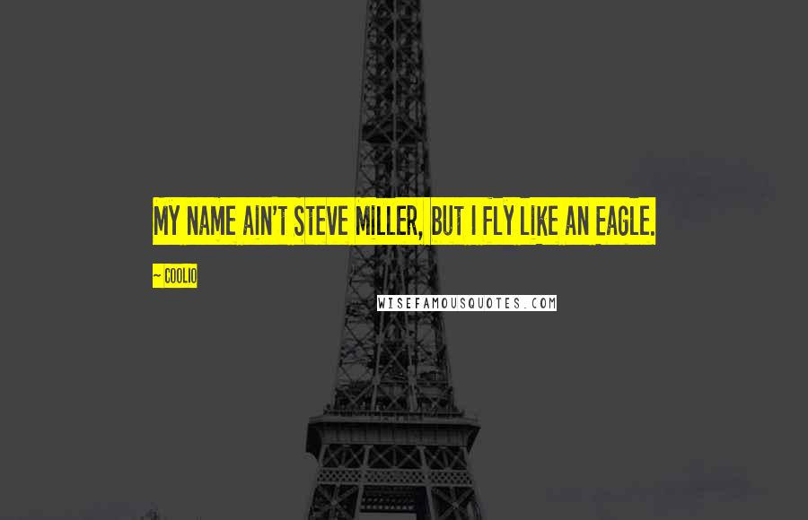 Coolio Quotes: My name ain't Steve Miller, but I fly like an Eagle.