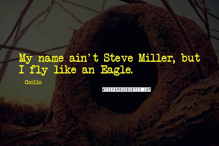 Coolio Quotes: My name ain't Steve Miller, but I fly like an Eagle.